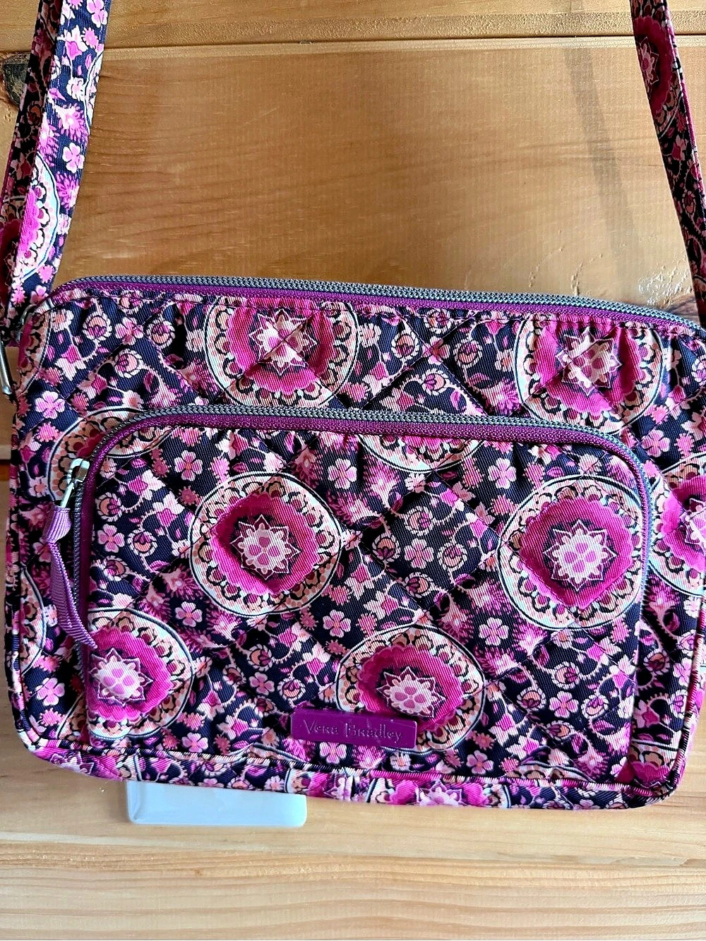 Vera Bradley Resort Medallion Triple Zip Hipster Crossbody Bag